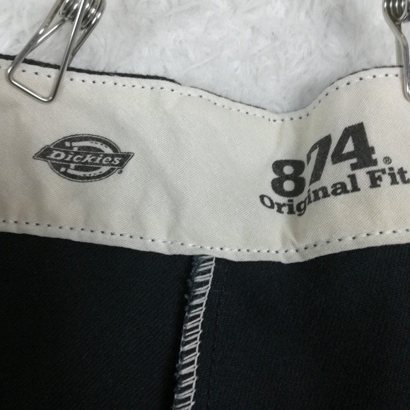 Dickies Mens Pants 874 Original Fit Work Black Flex Straight Leg 48x25 - Picture 6 of 10